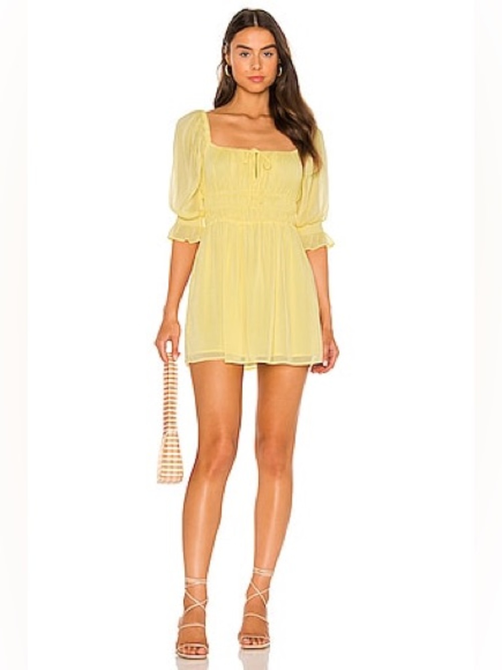 NEW MAJORELLE Lelani Mini Dress in Light Yellow